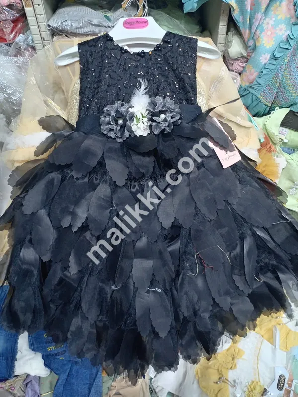 Black Stylish Net Frock 