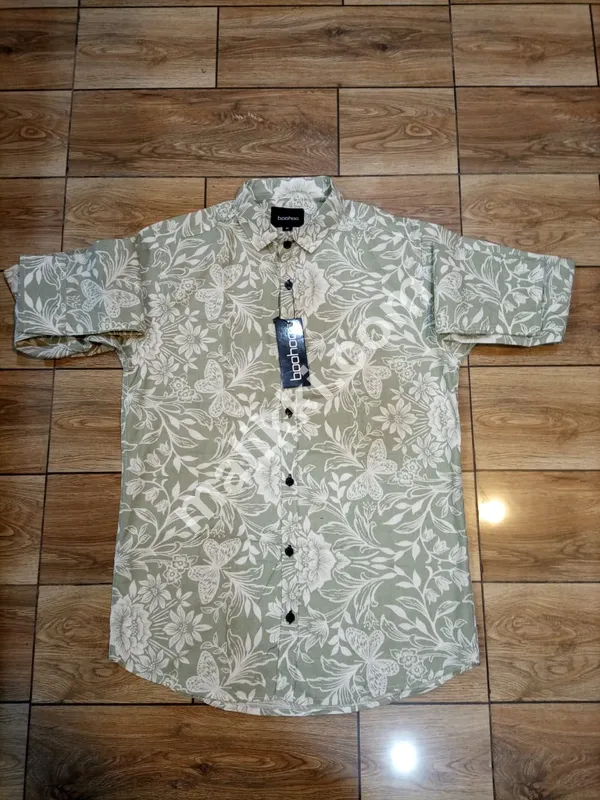 Bohoo Green Floral Casual Shirt