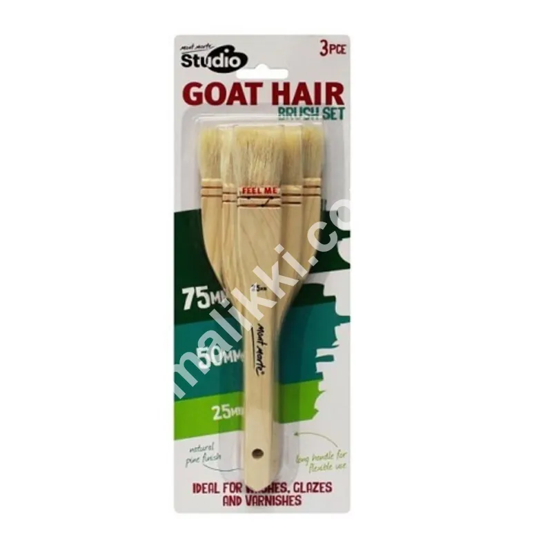 Mont Marte Studio Goat Hair Brush Set 3pcs