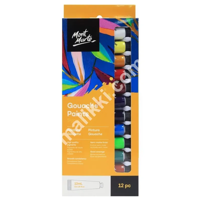 Mont Marte Gouache 12 Piece x 12ml