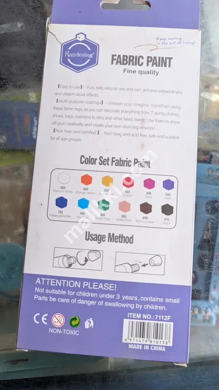 Fabric Paint 12 Colours