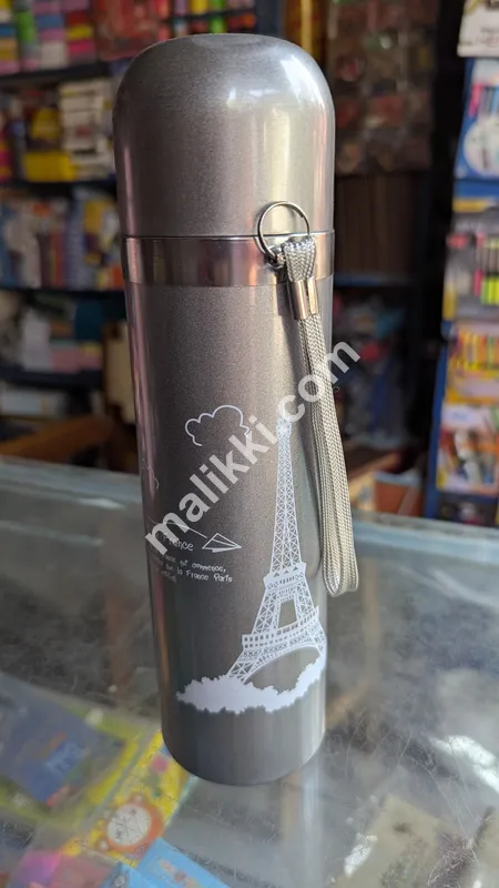 Silver Eiffel Tower Water Bottle 