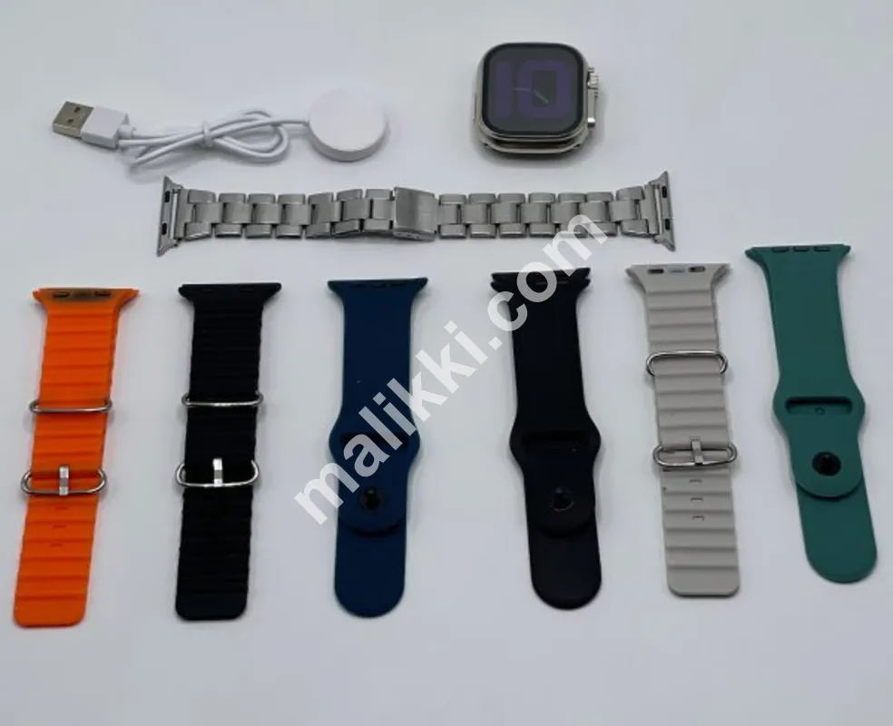 7-in-1 Ultra Smart Watch  Advanced Multi-Feature Fitness Tracker with Heart Rate Monitor, Sleep Tracking, Bluetooth Calling, Sports Modes & More Random Color Straps  Smartwatch With 6 Silicone Stripes And 1 Metal Strip