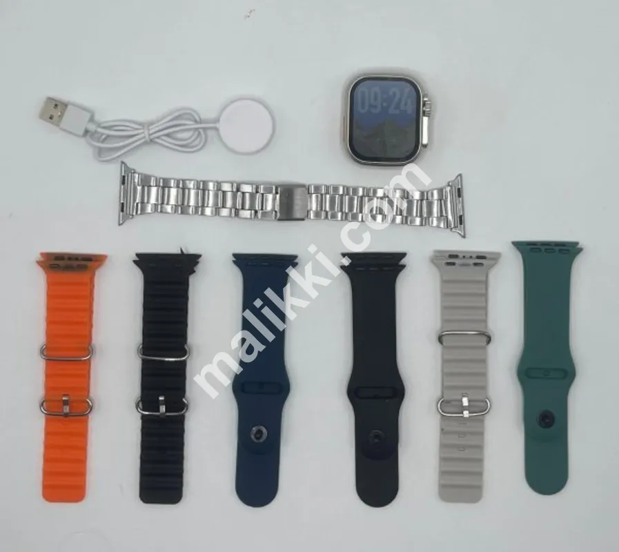 7-in-1 Ultra Smart Watch  Advanced Multi-Feature Fitness Tracker with Heart Rate Monitor, Sleep Tracking, Bluetooth Calling, Sports Modes & More Random Color Straps  Smartwatch With 6 Silicone Stripes And 1 Metal Strip