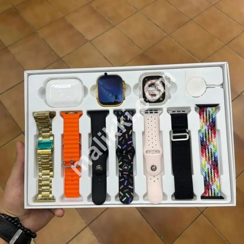 I20 Ultra Max Suit Smart Watch 10 In 1 Box 2.3inch Large Screen With 7 Strips Smartwatch With Airpords2 (random Color)