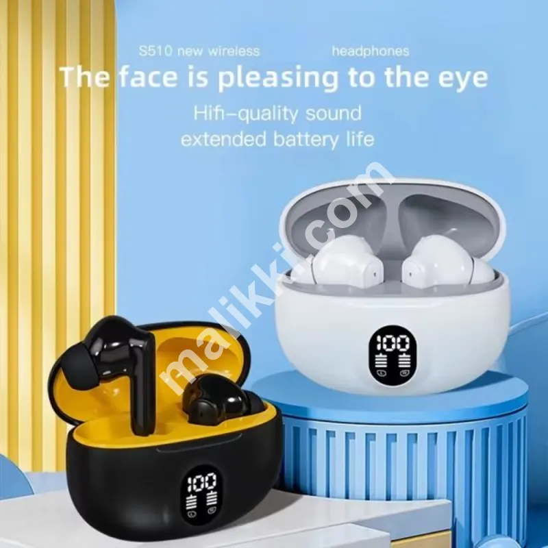 Professional Display Earbuds STEREO 895B Wireless Bluetooth Earbuds | Mic in-Ear Headphones with LED Display |Immersive Sound | Type C Fast Charging | Bluetooth 5.3 for Android/iPhone ( Random Color )