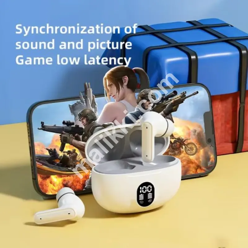 Professional Display Earbuds STEREO 895B Wireless Bluetooth Earbuds | Mic in-Ear Headphones with LED Display |Immersive Sound | Type C Fast Charging | Bluetooth 5.3 for Android/iPhone ( Random Color )