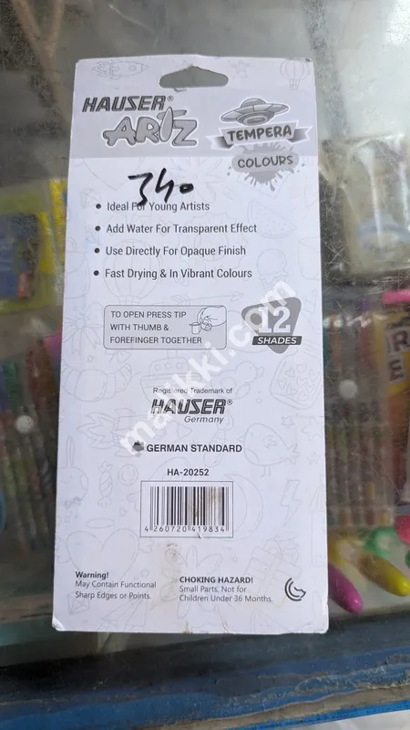 Hauser Artz Tempera Colours 12 Shades With Free Brush Inside