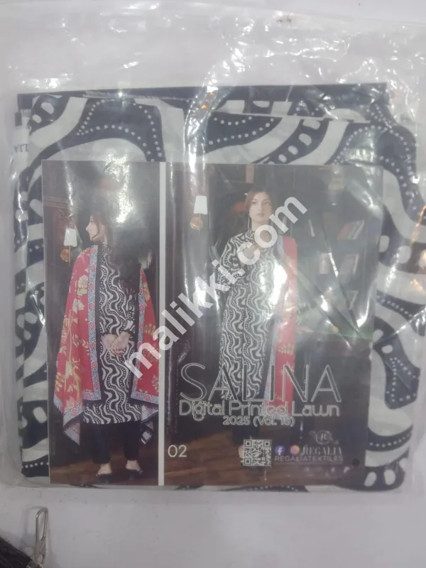 ریگیلیا ڈیجیٹل پرنٹ شدہ لان 3 پی سیز بغیر سلے ہوئے سوٹ-0