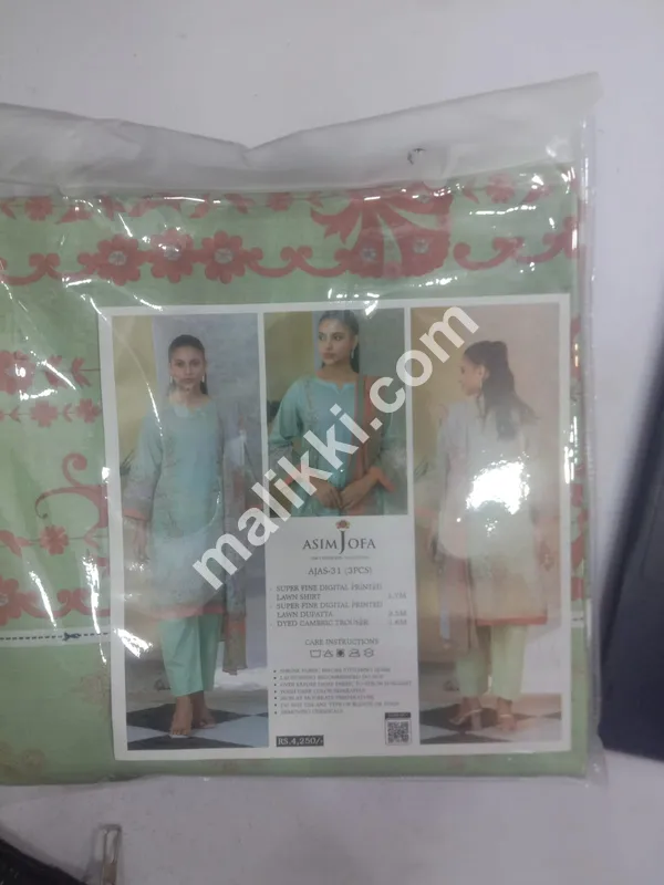 Asim Jofa Printed Lawn 3 PCS Unstiched Suit