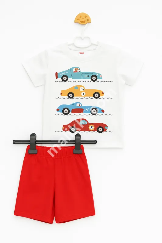 White & Red Premium Quality Toddler Kids Pair