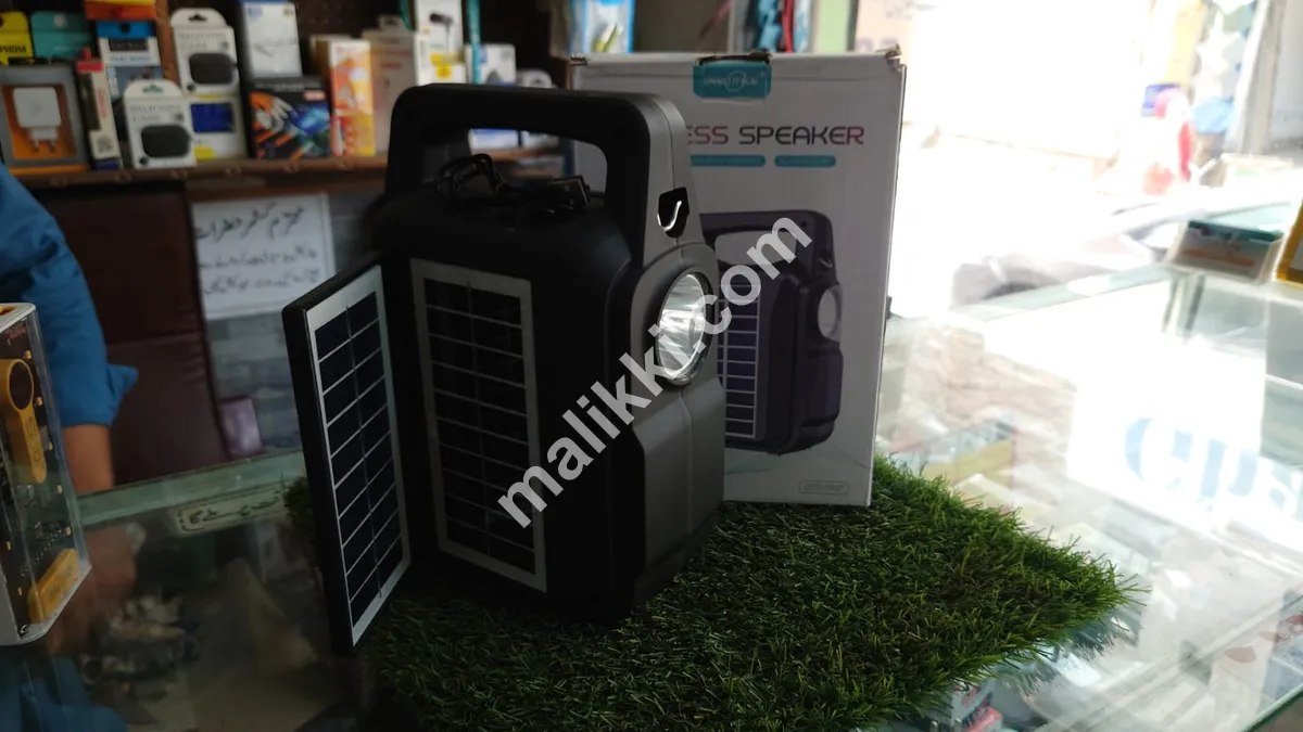Wireless Speaker with Solar Charging and Solar Panel