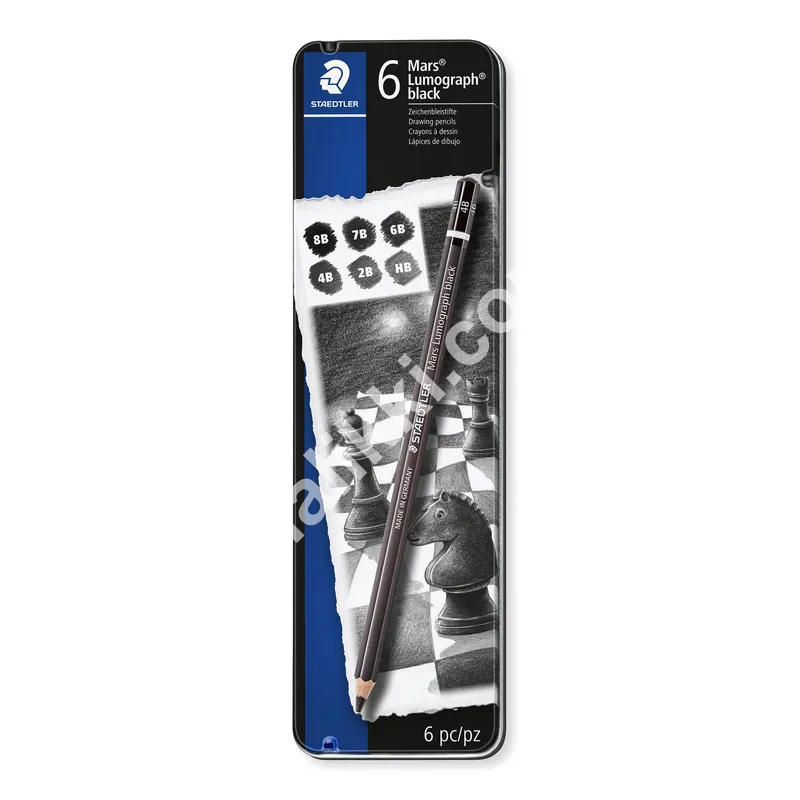Staedtler Mars Lumograph black 100B 6Pcs Set-0