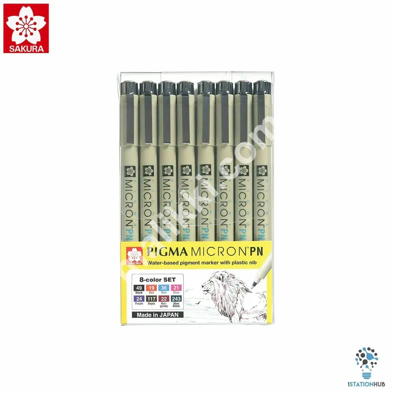 Sakura Pigma Micron PN  Set 8 colores