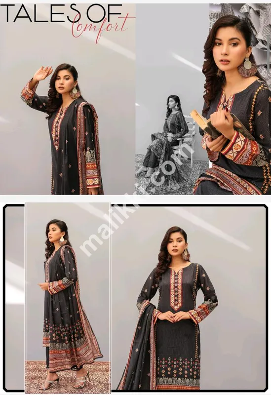 Jawed Arts Noor Bano Collection 3 PCS Unstiched Lawn Suit-0