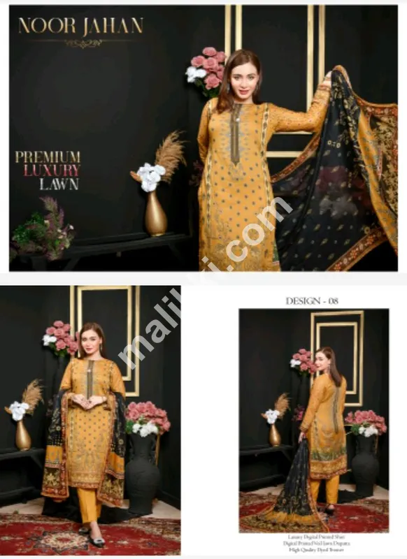 Jawer Arts Luxury Printed Lawn 3 PCS Unstiched Suit