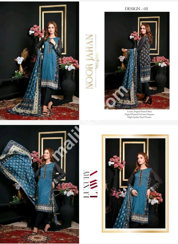 Jawer Arts Noor Jahan Collection Luxury Lawn 3 PCS Unstiched Suit-0