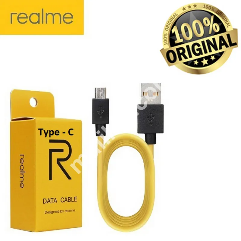 Realme USB Data Cable Type-C Lead Authentic Genuine Original For Realme-0