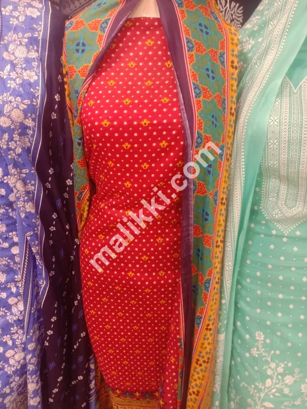 Alkaram Printed Lawn 3 PCS Unstiched Suit