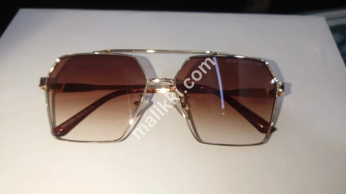 Golden Sunglasses For Men Brown Glass