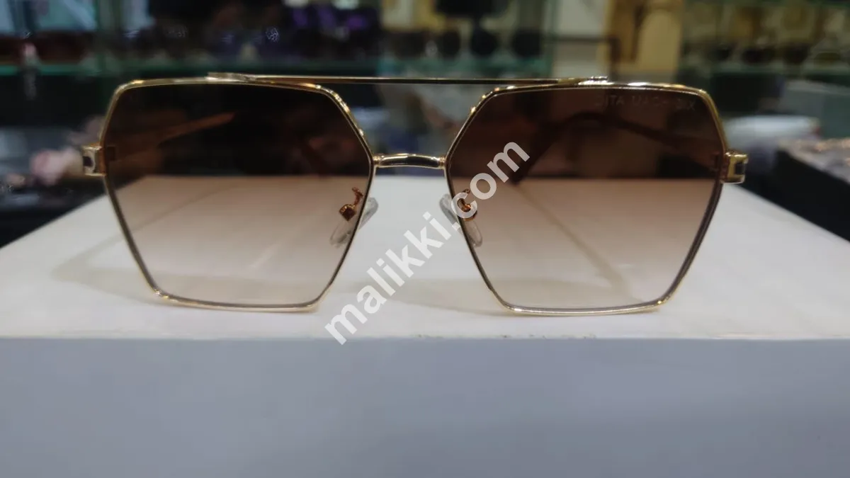 Golden Sunglasses For Men Brown Glass