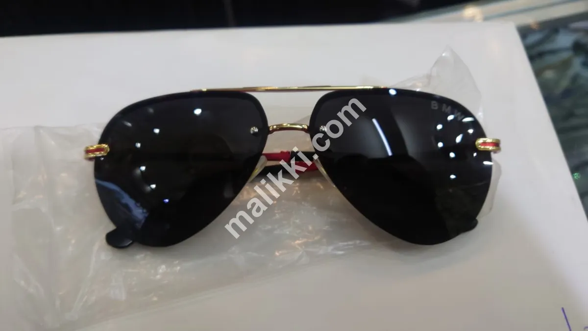 BMW Golden and Red Sunglasses for Men 
