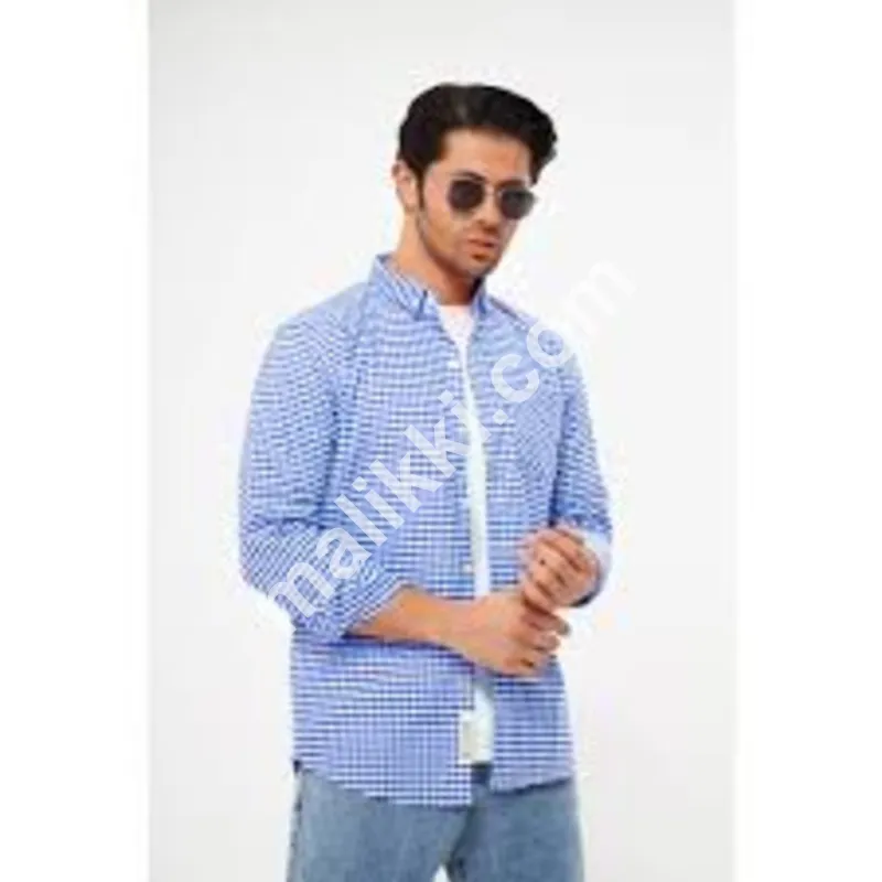 Regular Fit Blue Casual Shirt