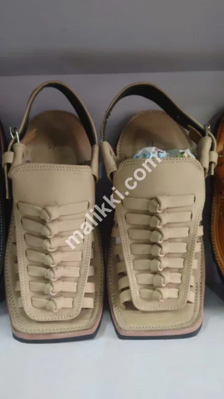 Balochi Chappal with Beautiful Design Beige Color