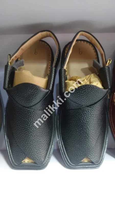 Peshawri Chappal Black Color