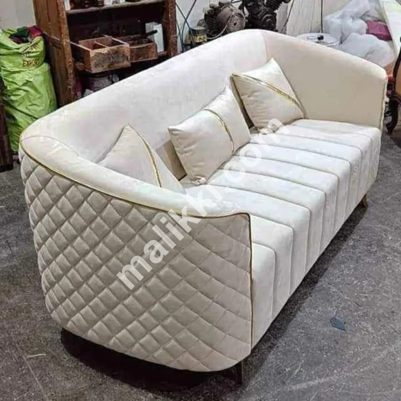 White 3 Seater Sofa 
