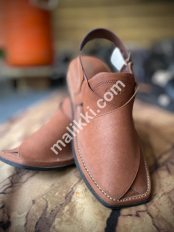 Brown Peshawri Sandals-0