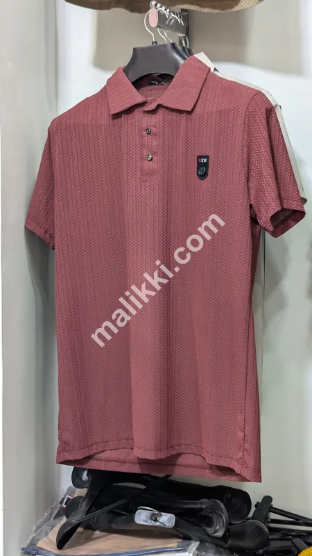 Red Trending Lining Polo Shirt 