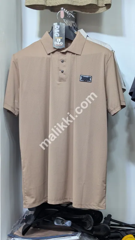 Beige Polo Shirt China Fabric 