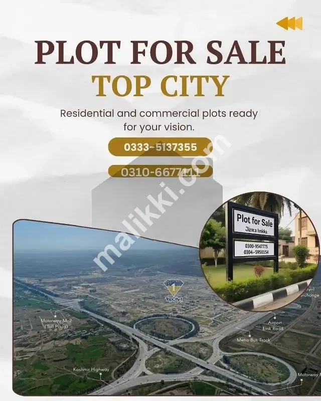 Plot For Sale In Top City-1  (Possession Available):, Islamabad