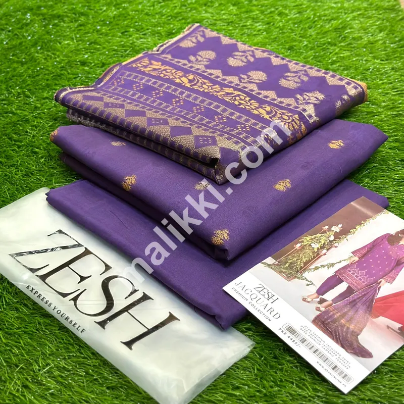 ZESH  JACQUARD COLLECTION , 2025  3 Piece Unstitched Suit Available For Sale
