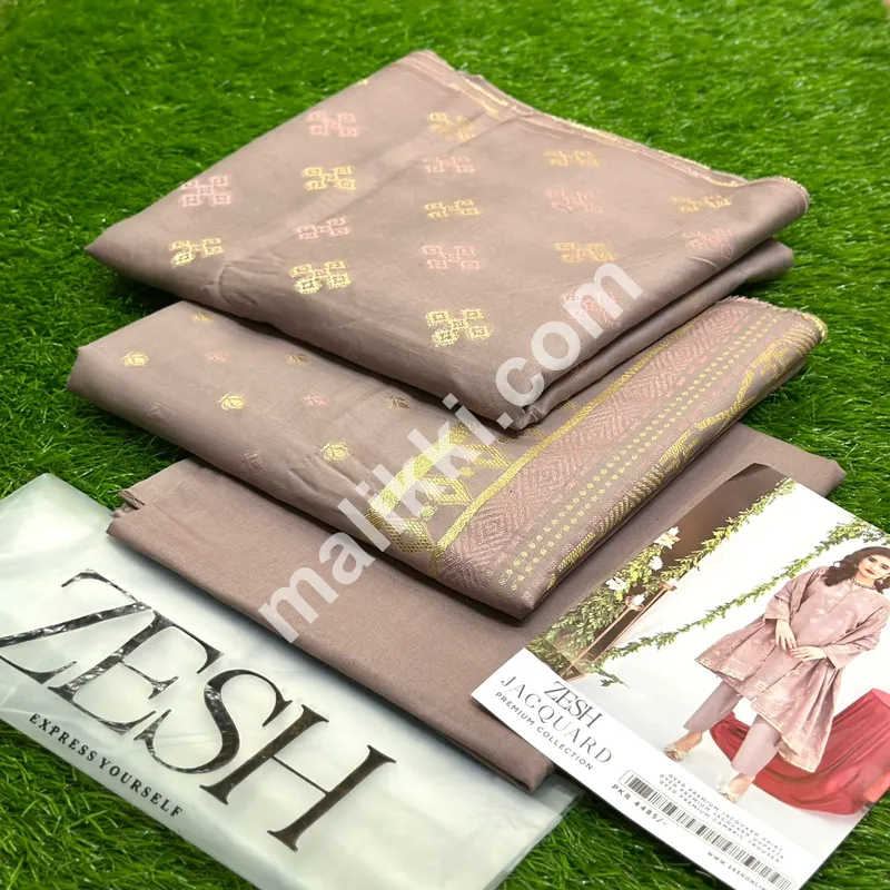 ZESH  JACQUARD COLLECTION , 2025  3 Piece Unstitched Suit In Light Purple Color  Available For Sale