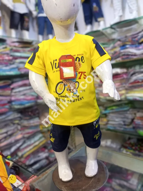 Cotton Jersey 2 Piece Casual Dress for KIds-0