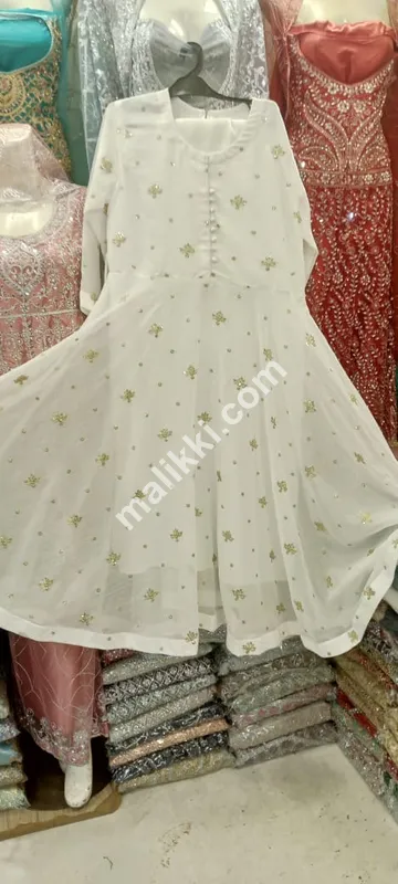 Chiffon 3 Pcs Frock for Ladies