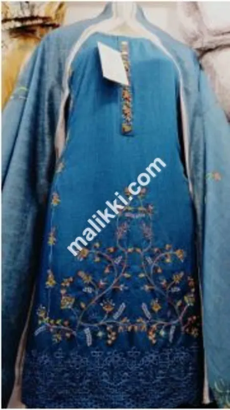 Lawn Cotton 3 Pcs Embroidery Dress for Ladies-0