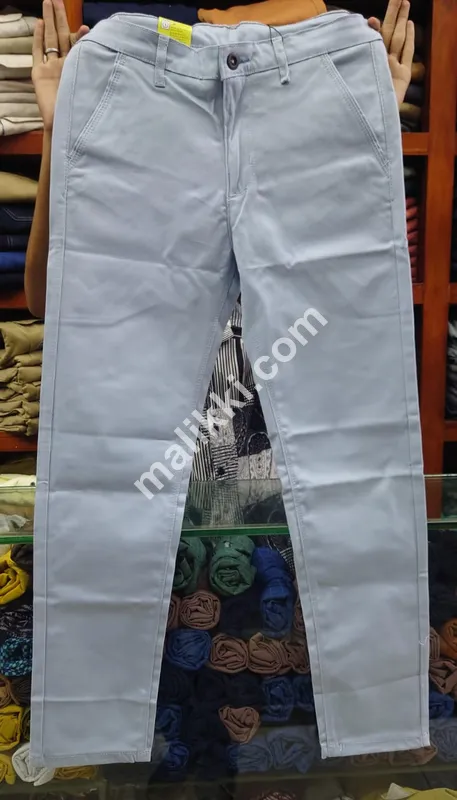 Light Blue Cotton Jeans For Men