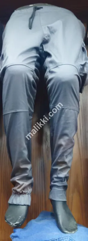 Grey Cotton Trouser For Men