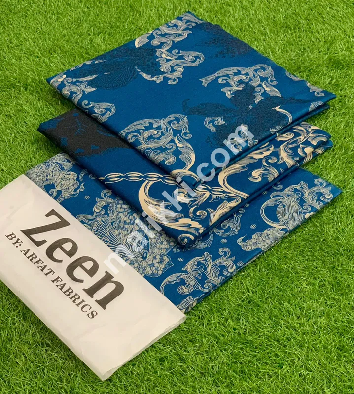 Zeen Fabric Lawn designing Dupatta, shalwar , Kameez 3piece Unstitched Dress Available For Sale 
