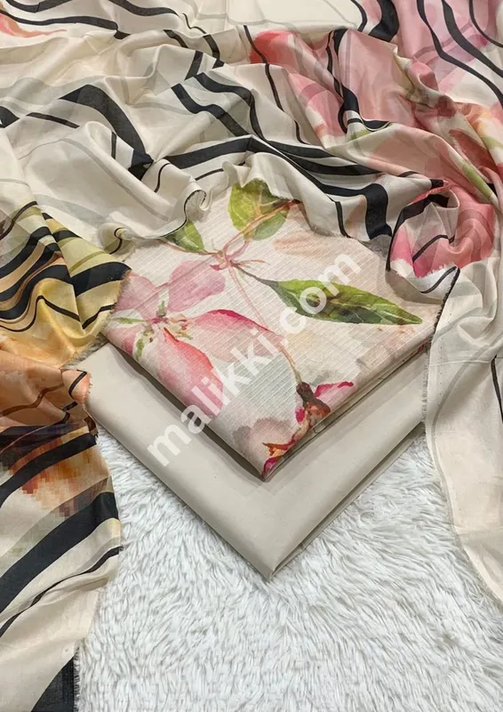 BRAND SOBIA WASEEM PRINTED DORIA LAWN SHIRT & TROUSER PRINTED LAWN DUPATA UN STITCHED SUITE