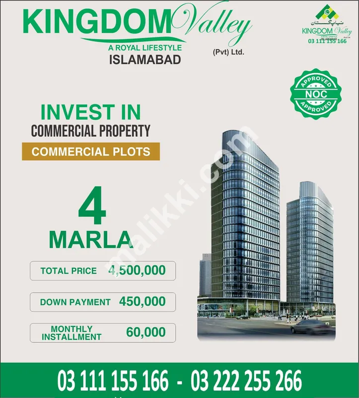 Kingdom Valley 4 Marla Commercial plot for sale -0